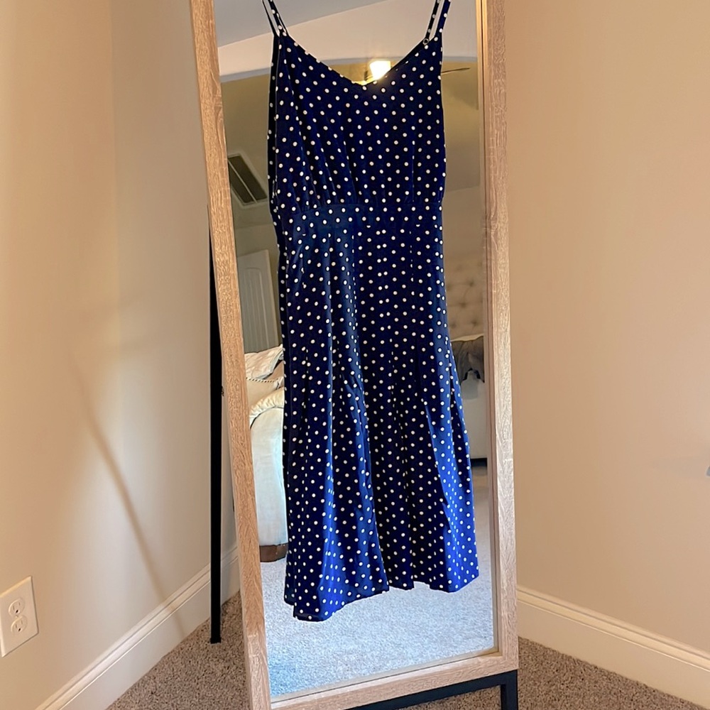 J Crew silk polka dot dress